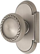 Rope Knob with #8 Rosette Pewter