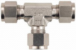 Brass Stainless Steel Couplings Connectors Couplers Stainless Steel SS 304 316 AISI Stamped Tees Twin Ferrule 