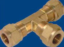 Brass Compression Tees Fittings Connectors